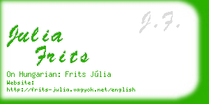 julia frits business card